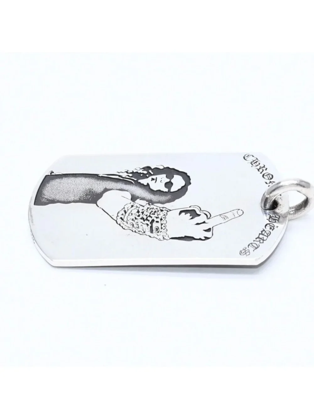 Chrome Hearts D Tag RS FU American Flag Richard Star Large Dog Tag Weight